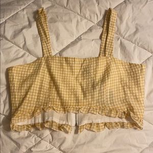 Yellow Checkered Two Piece Set